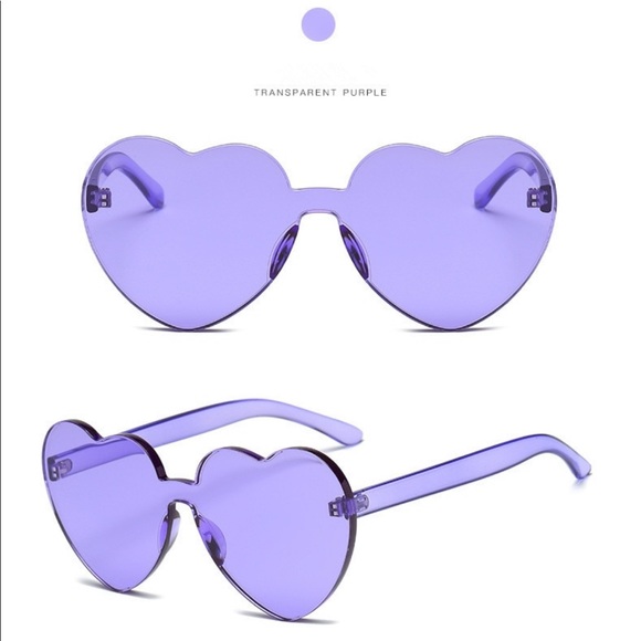 New Rimless Heart Acrylic Sunglasses - Picture 6 of 10